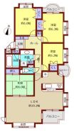 南東角部屋の４ＬＤＫです。