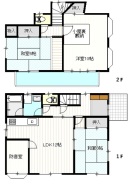 全室南向きの部屋です。１階リビングダイニングキッチン横に防音室があります。