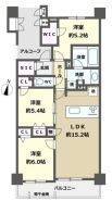 収納豊富な3LDKの間取りです。